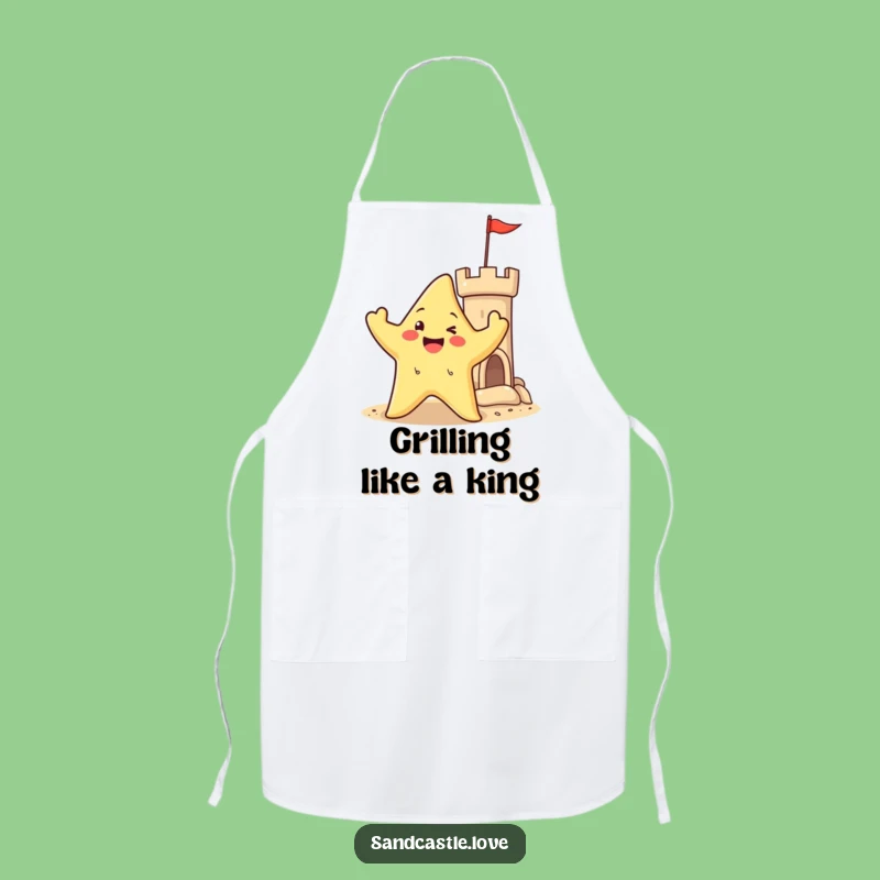 Happy Starfish Beach Apron: Cook with Cheer, Fun Gift for Chefs!