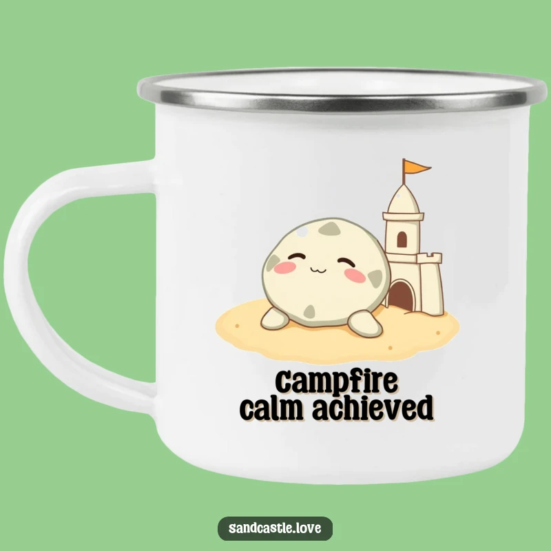 Funny Sand Dollar Camp Mug: Relaxed Beach Drinkware, Outdoor Gift