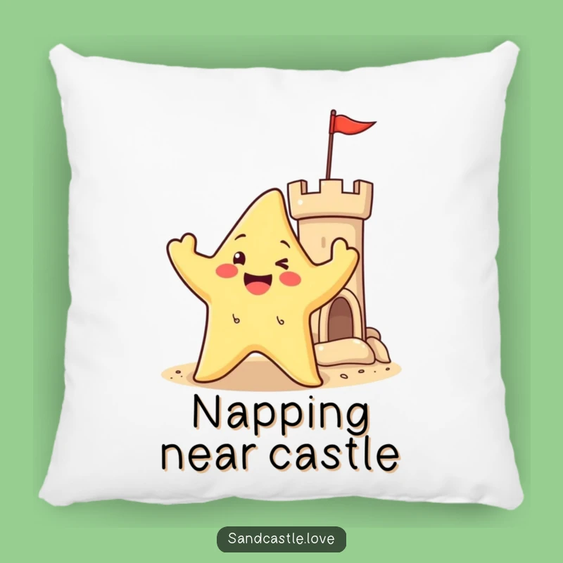Cozy Starfish Castle Pillow: Beach Comfort, Fun Ocean Gift!