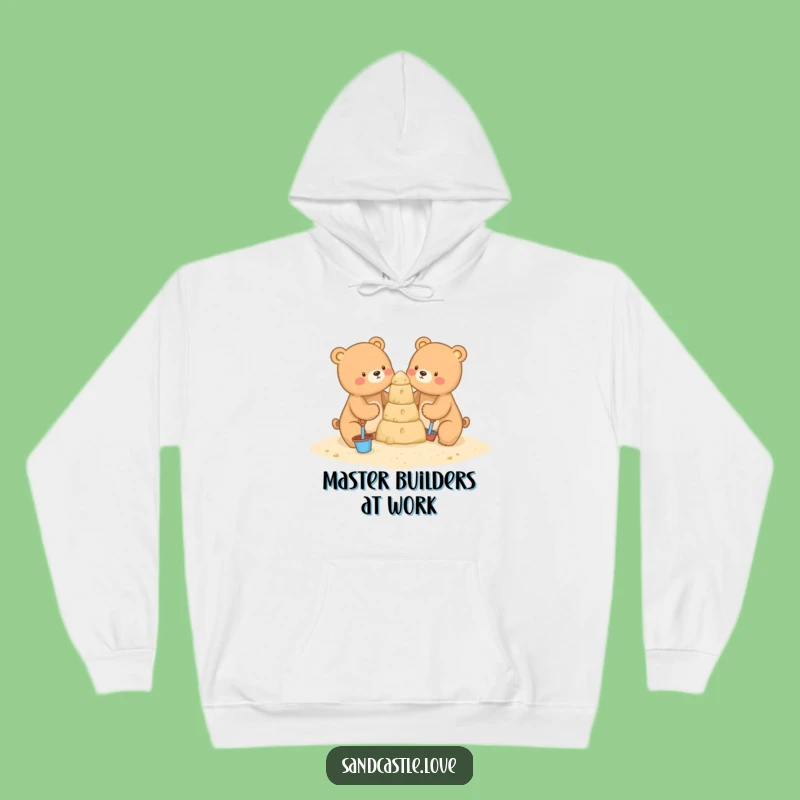 Funny Bear Sandcastle Builders Hoodie: Cozy Comfort with Adorable Beach Builders Funny Gift