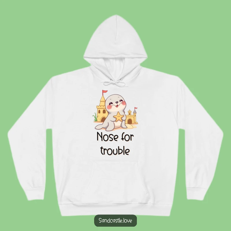 Funny Playful Seal Starfish Hoodie: Cozy Comfort with Circus Seal Funny Gift