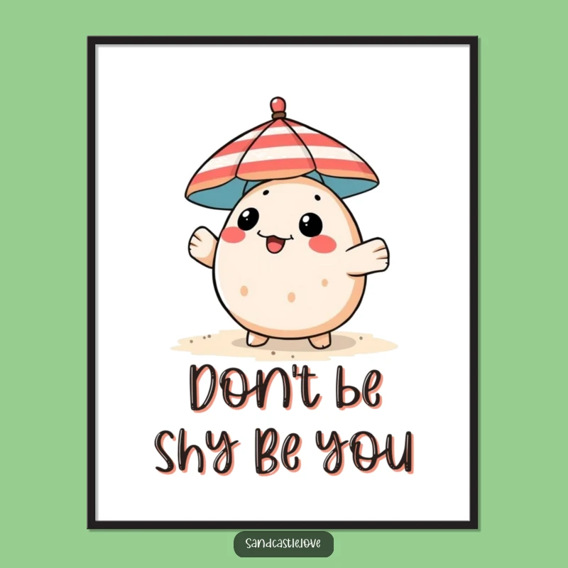 Funny Free Printable Wall Art: Pufferfish Beach Hideaway - Cute Downloadable Decor