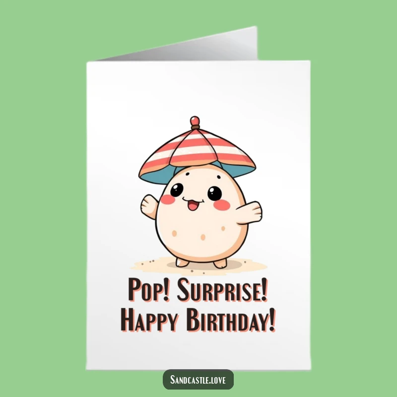Funny Free Printable Birthday Card: Pufferfish Beach Fun - Adorable Downloadable Gift