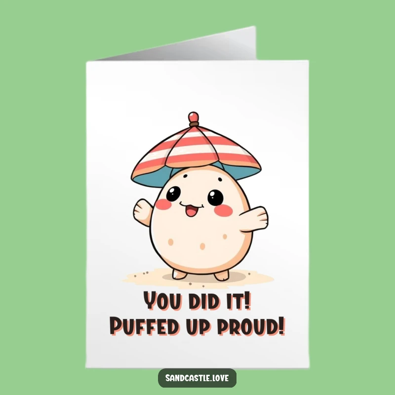 Free Printable Congrats Card: Pufferfish Peek-a-Boo - Playful Downloadable Greeting