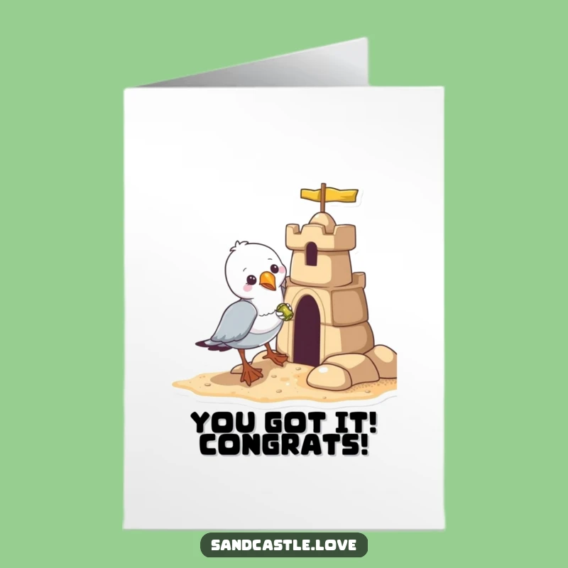 Free Printable Congratulations Card: Seagull's Shiny Heist - Hilarious Downloadable Greeting