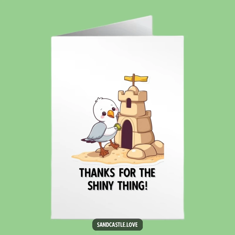 Hilarious Free Printable Thank You Card: Seagull's Shiny Loot - DIY Downloadable Gift