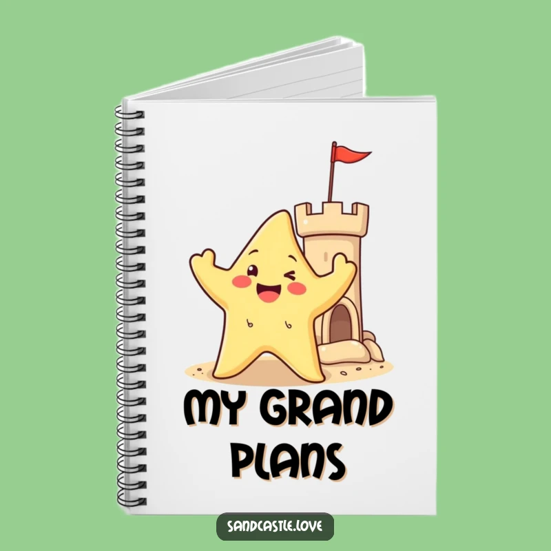 Happy Starfish Castle Notebook: Journal Beach Dreams, Fun Ocean Gift!