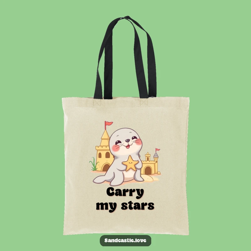 Funny Seal Starfish Balance Tote Bag: Carry Your Essentials with Circus Seal Funny Gift